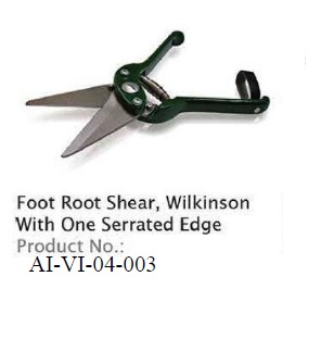 FOOT ROOT SHEAR, WILKINSON WITH ONE SERRATED EDGE